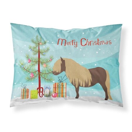 Carolines Treasures Carolines Treasures BB9281PILLOWCASE Shetland Pony Horse Christmas Fabric Standard Pillowcase BB9281PILLOWCASE
